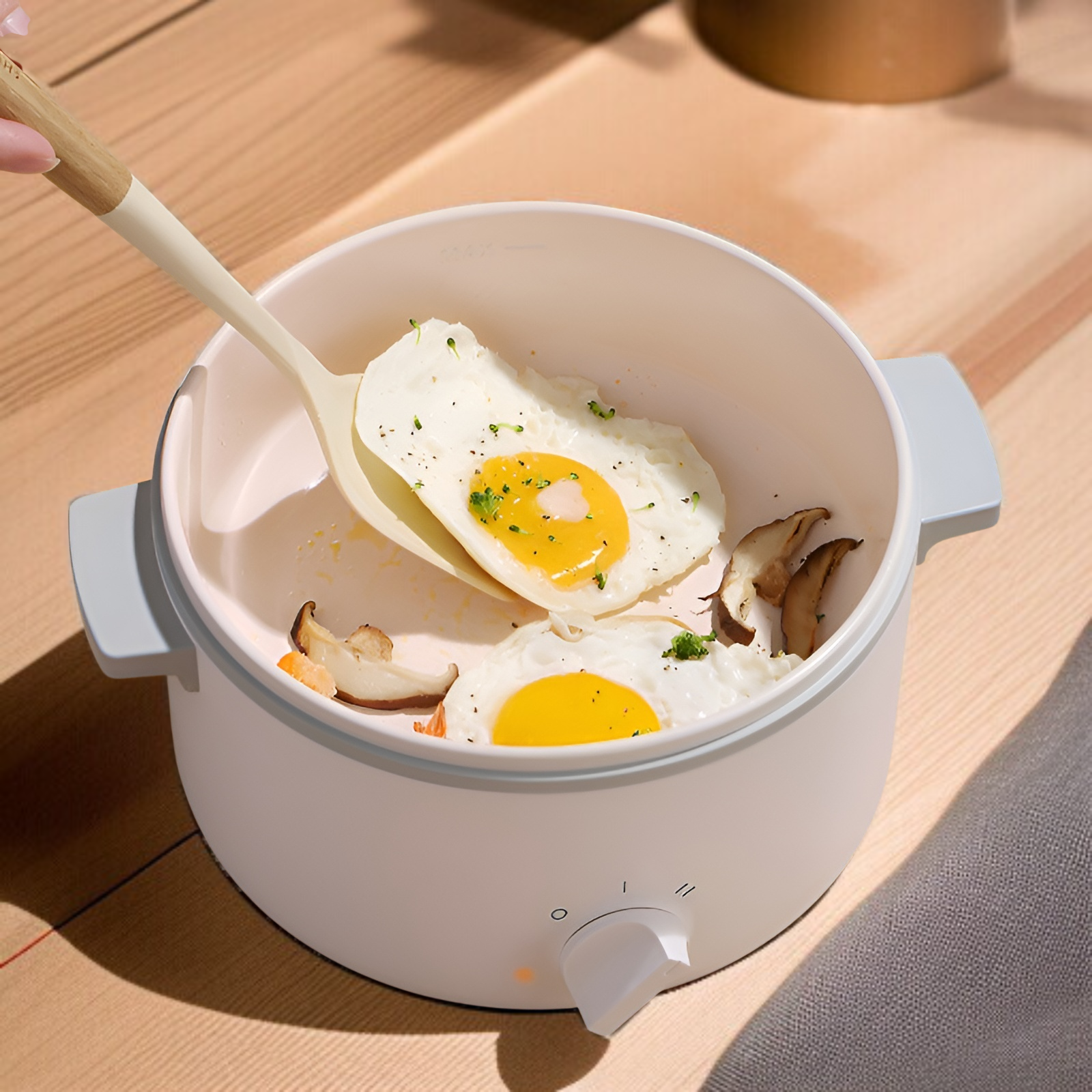 Vaporera eléctrica de 1.5L con dos niveles, multifuncional y resistente al moho