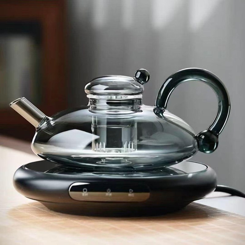 新款耐高溫煙灰色手工鼠尾壺茶具煮茶壺