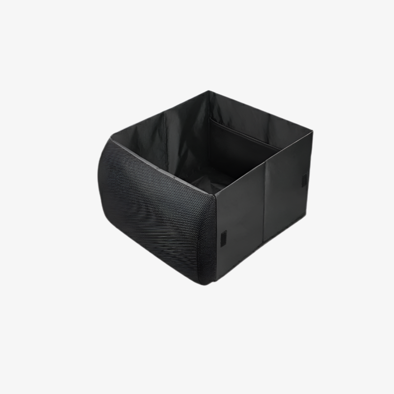 新型車用シート収納ボックス＆腰サポート一体型 折りたたみ式長方形カーオーガナイザー