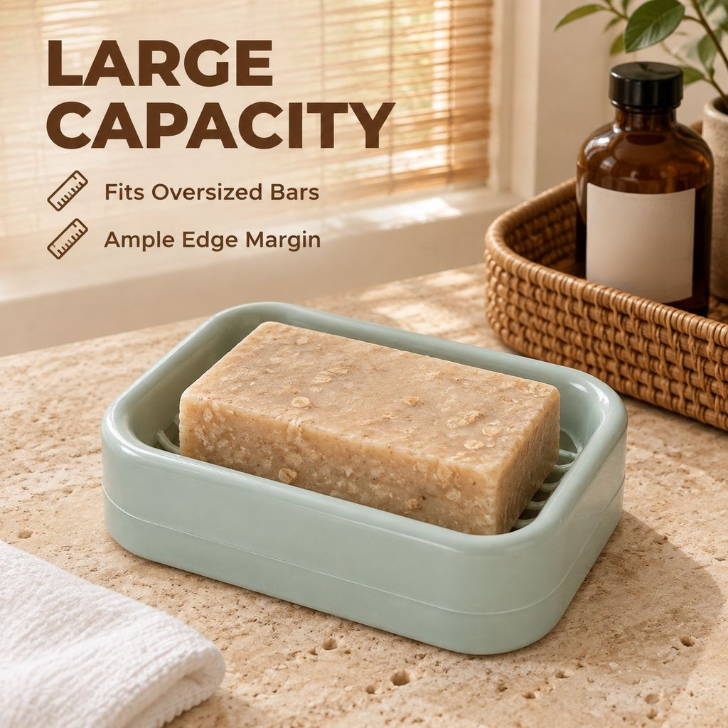 Close-up shot of luxury double-layer soap draining box materials