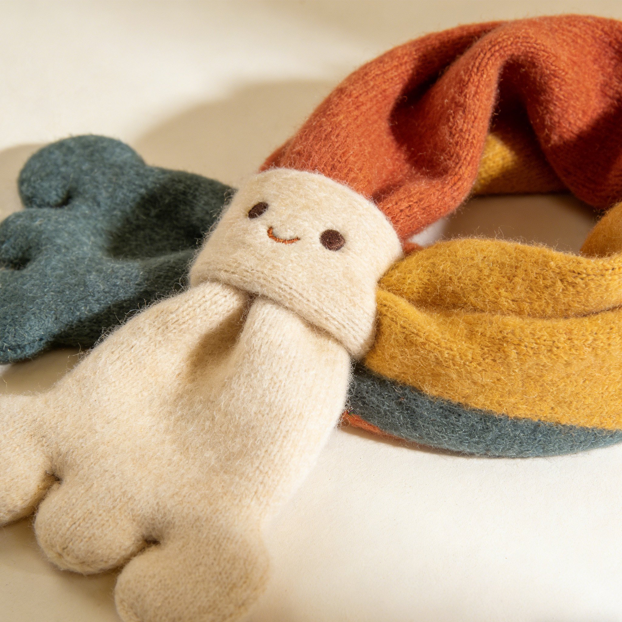 Close-up of soft and lightweight scarf fabric