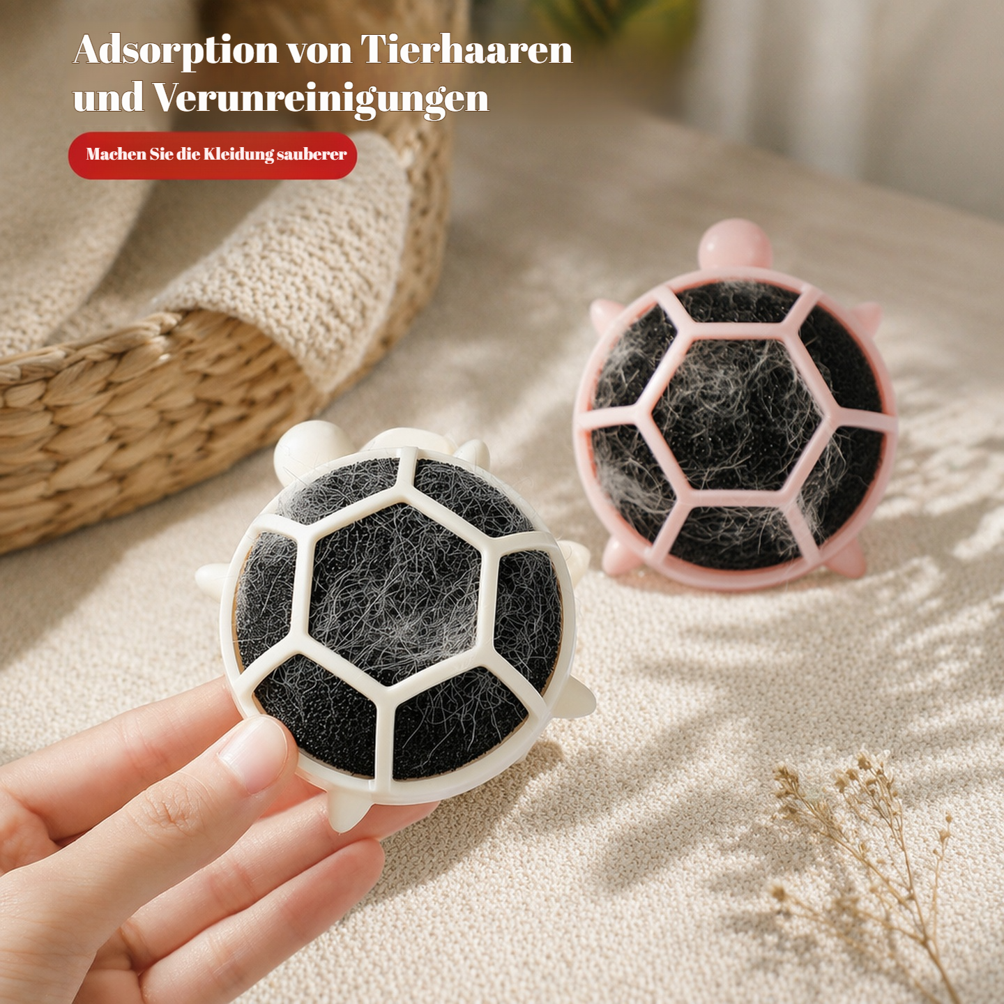 Niedlicher Schildkröten-Waschball Fusselentferner