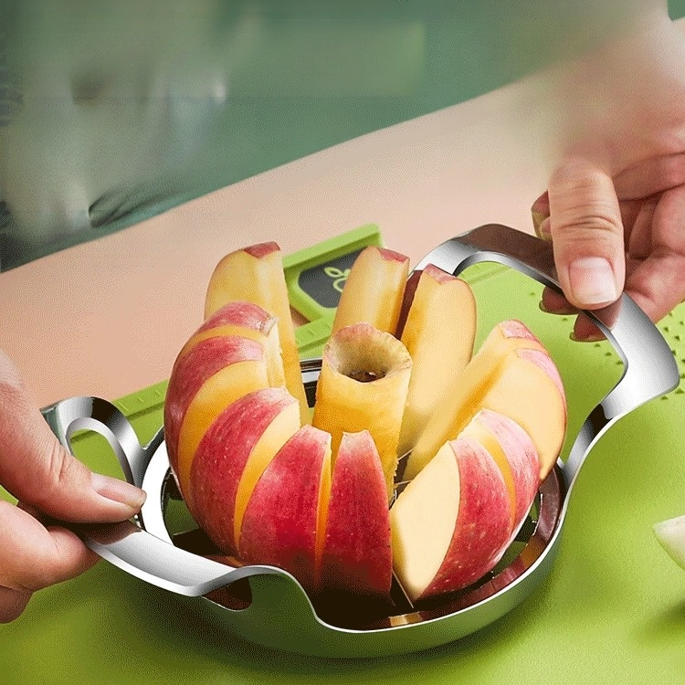 주방 소도구 과일 분할기 아연합금 스테인리스 스틸 슬라이스 씨 제거 사과