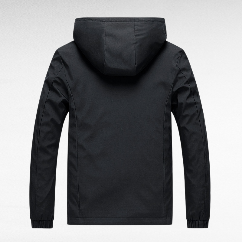 معطف هودي رجالي ربيعي خريفي، لون نقي، جاكيت بيسبول للطلاب، سترة كاجوال للرجال