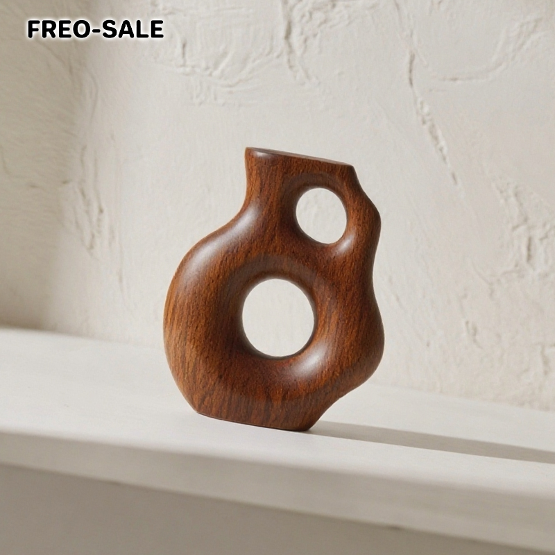 천연 원목 투각 꽃병 (3개)