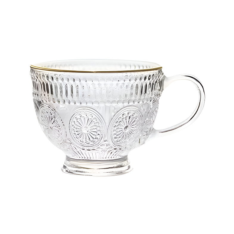 Household Clear Glass Breakfast Mug