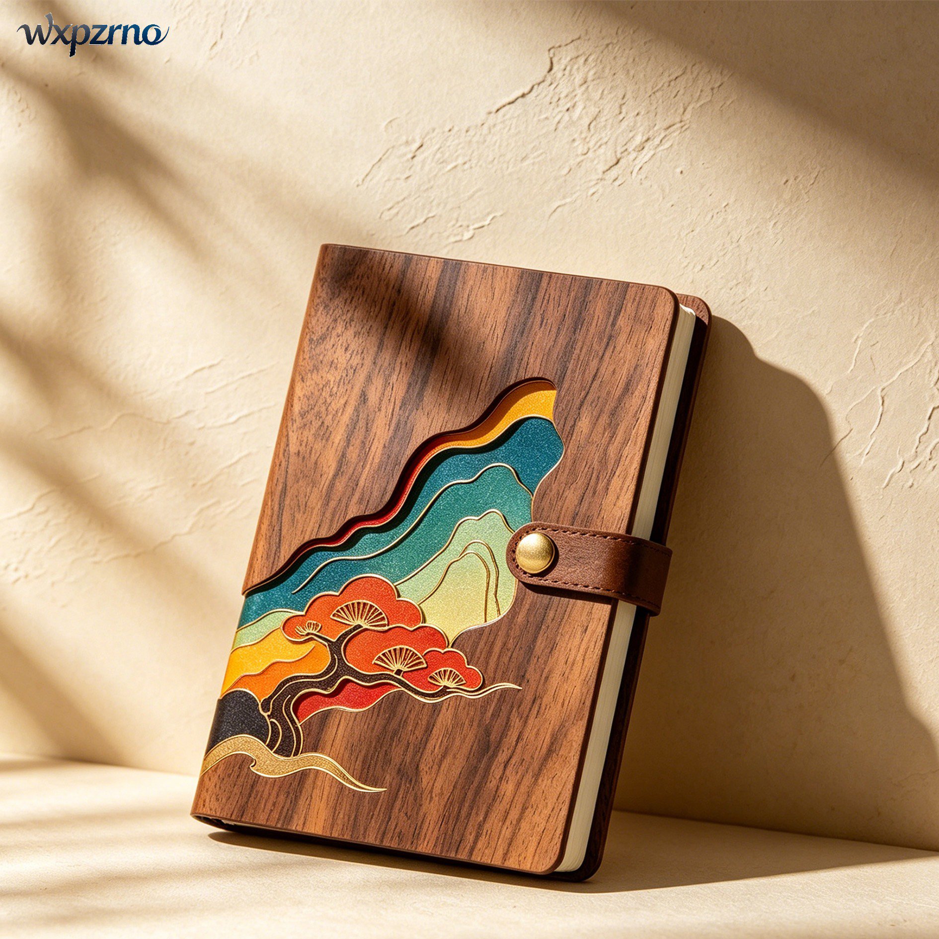 Creative Wooden Notebooks (Set of 5)
