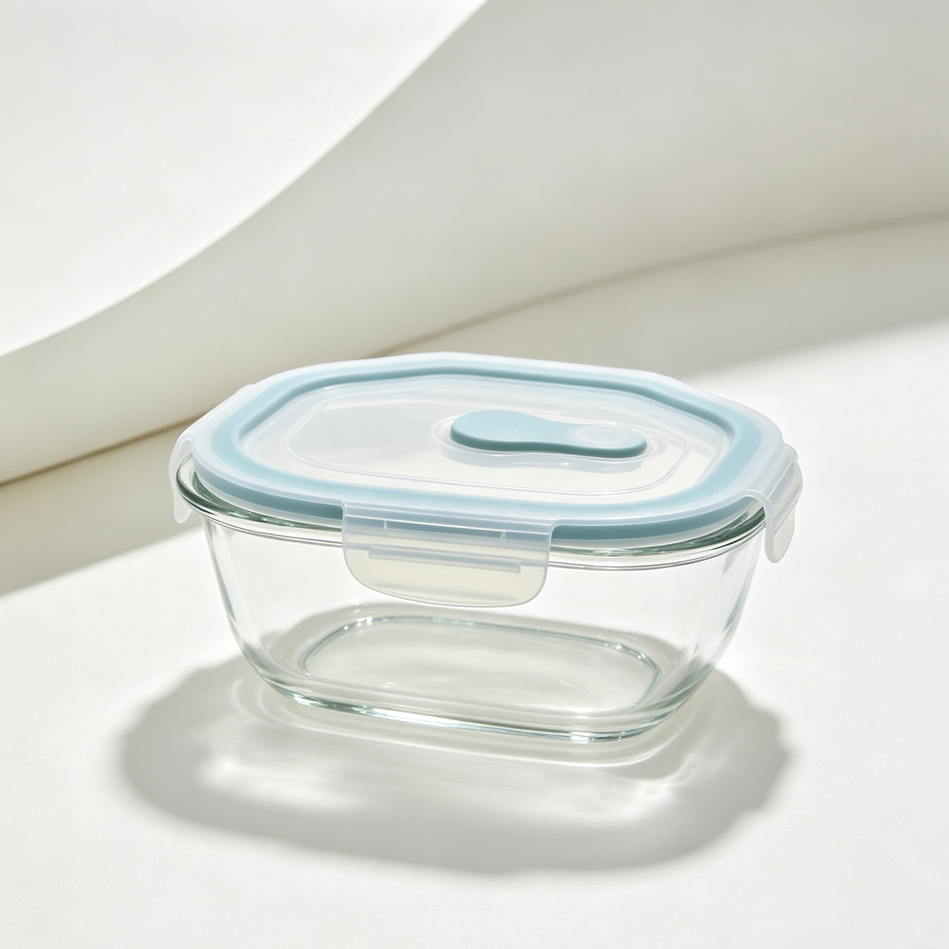 Set of 4 glass food storage containers with airtight lids