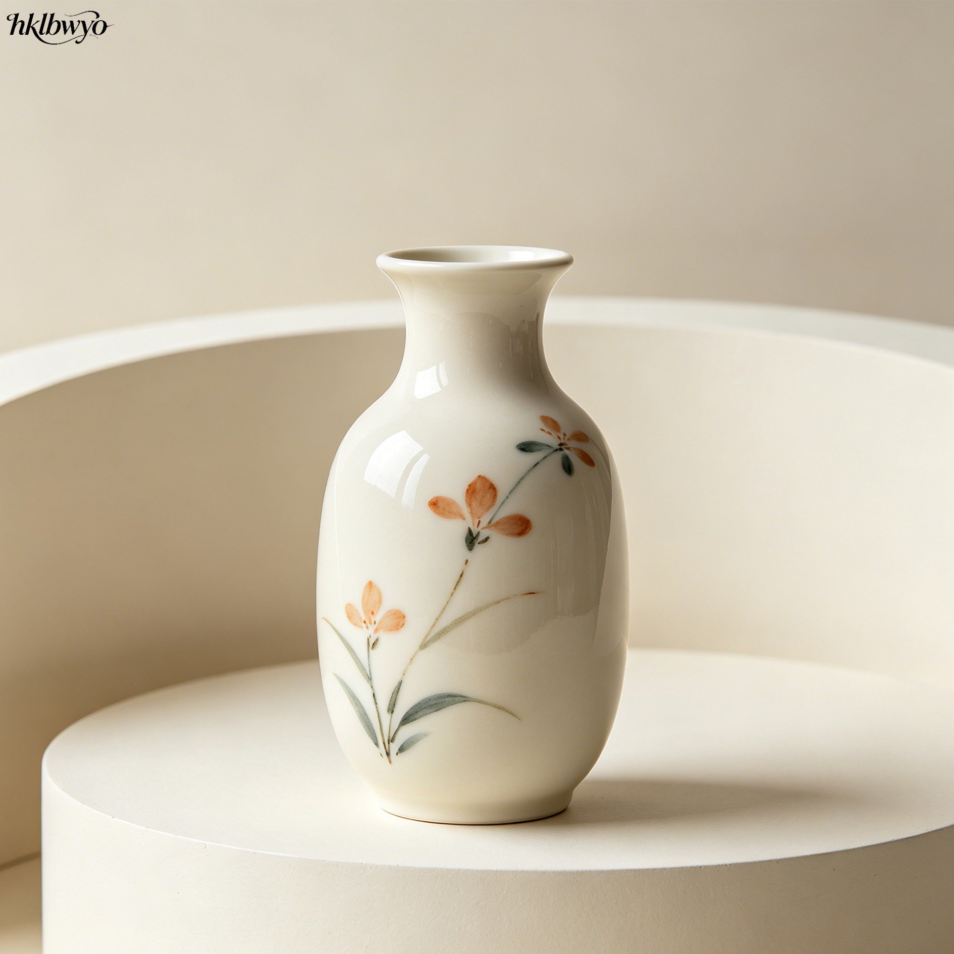 White porcelain vase