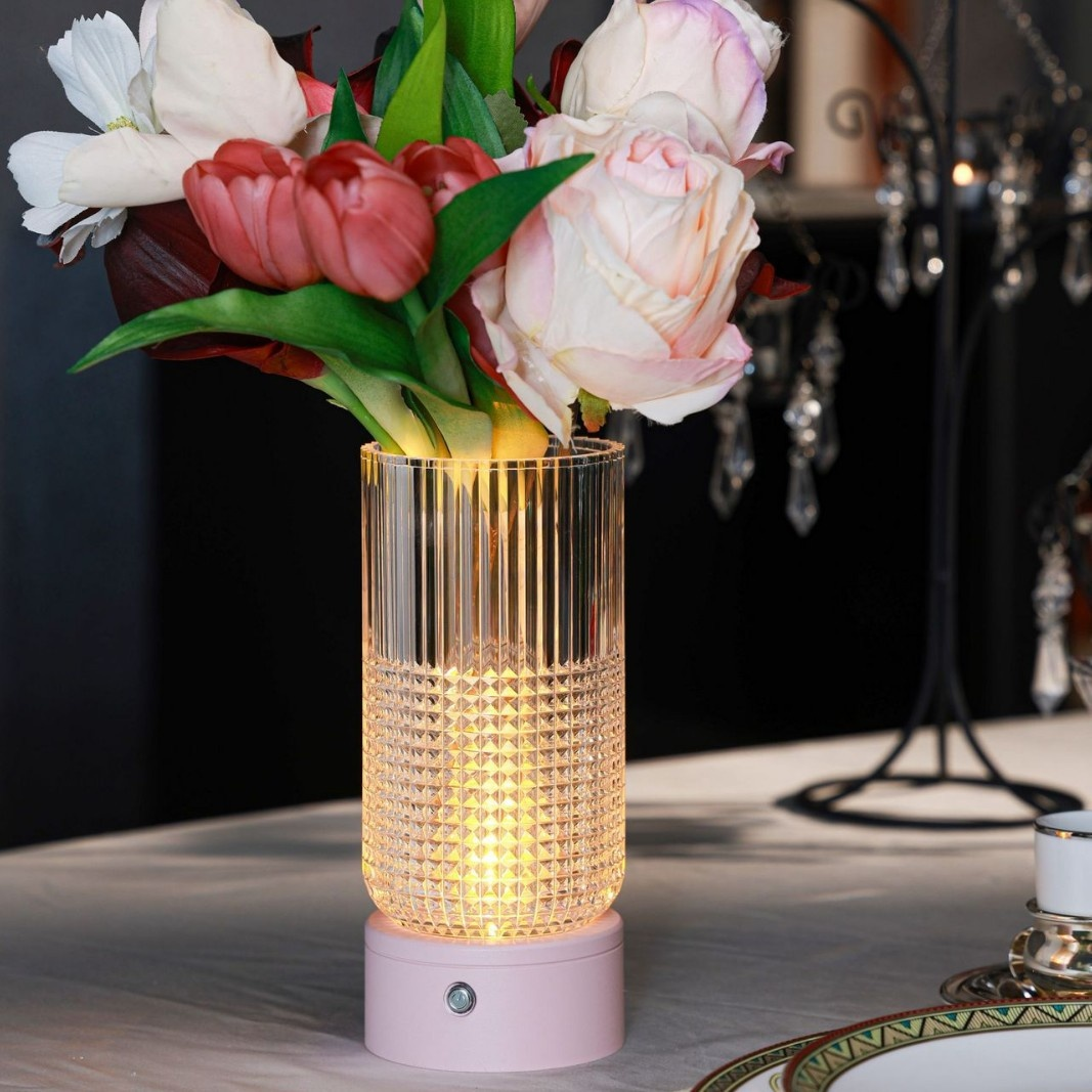 Vase LED style nordique avec éclairage d'ambiance