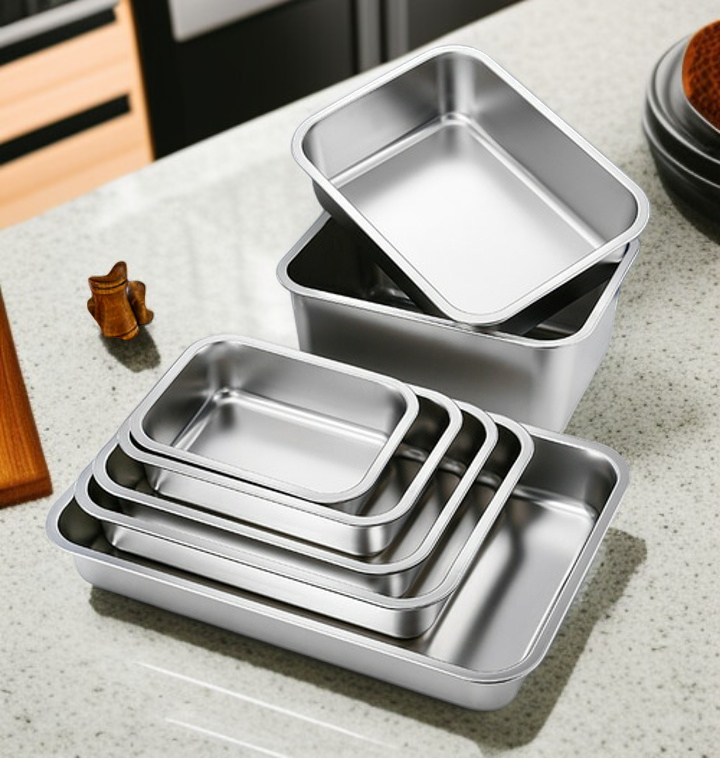 스테인리스 스틸 딥 센터 스퀘어 플레이트