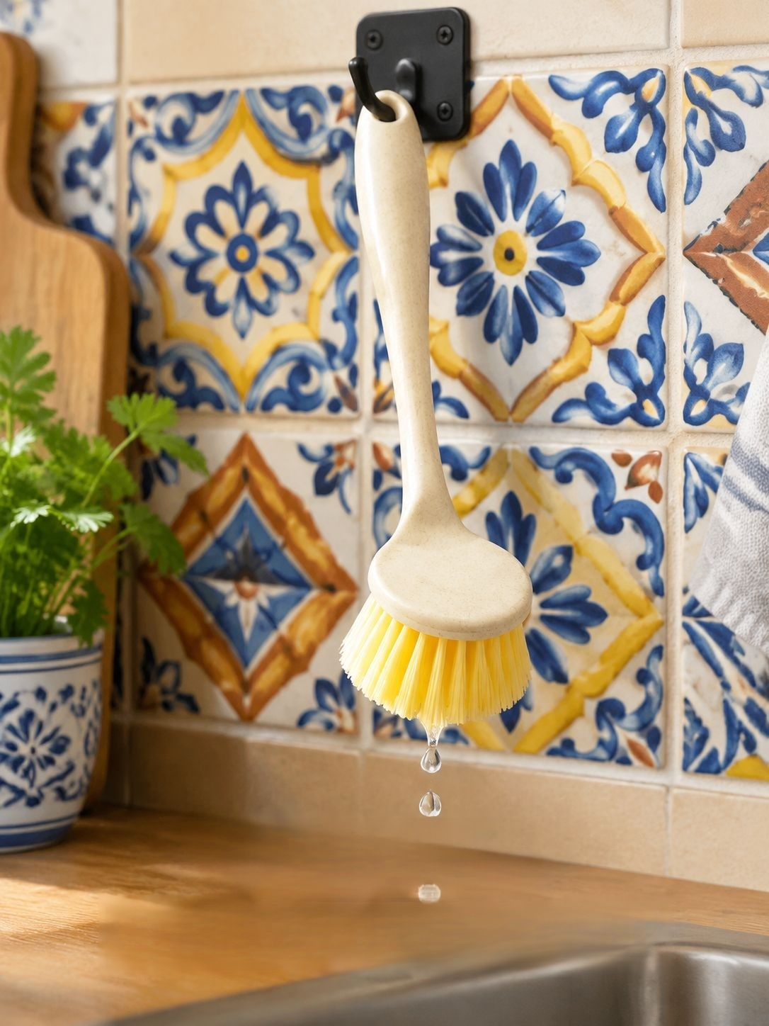 Utensilio de limpieza efectivo para lavavajillas y ollas grandes