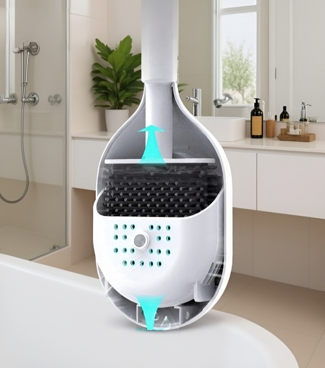 Cepillo limpiador eliminando manchas difíciles