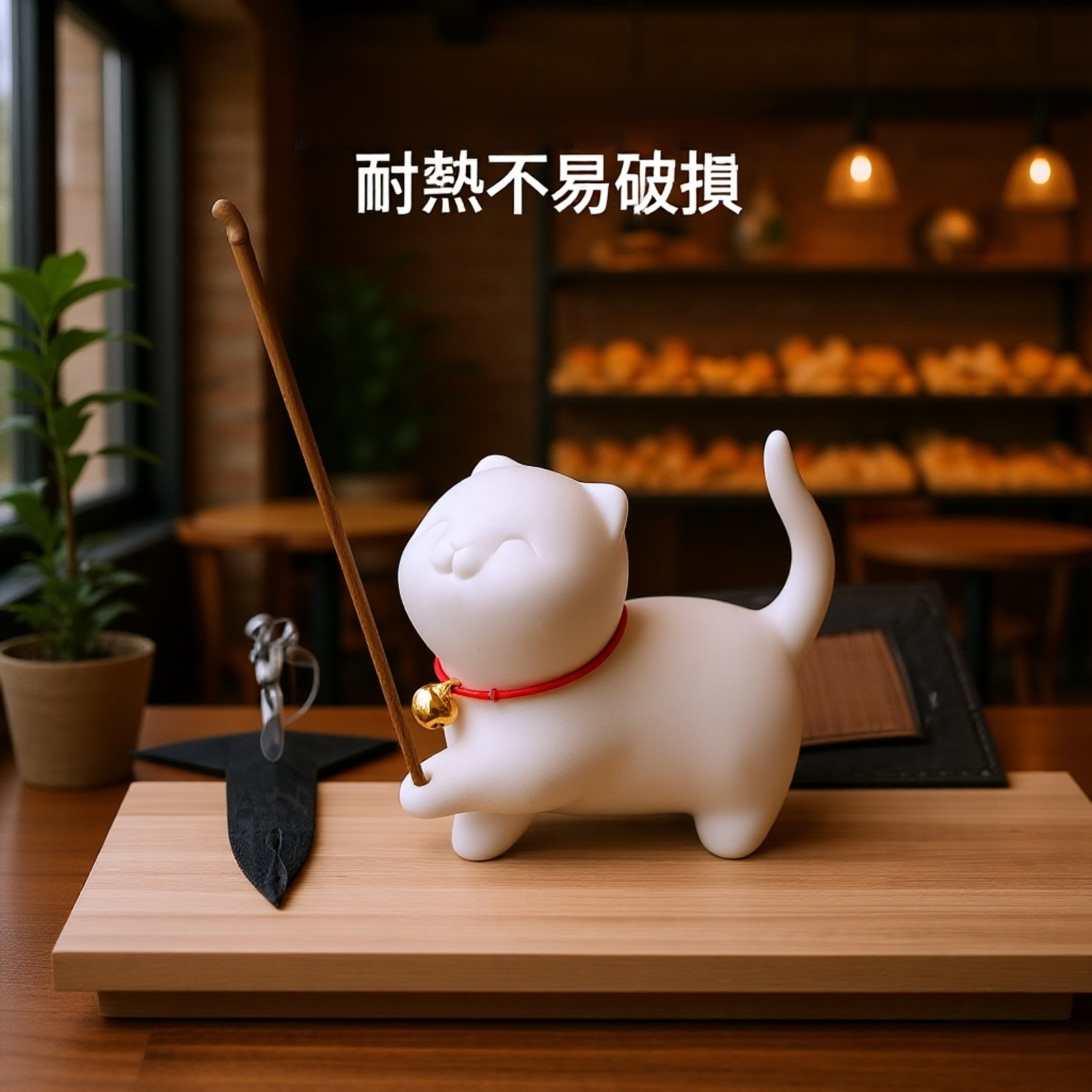 可愛小貓咪線香爐陶瓷工藝品