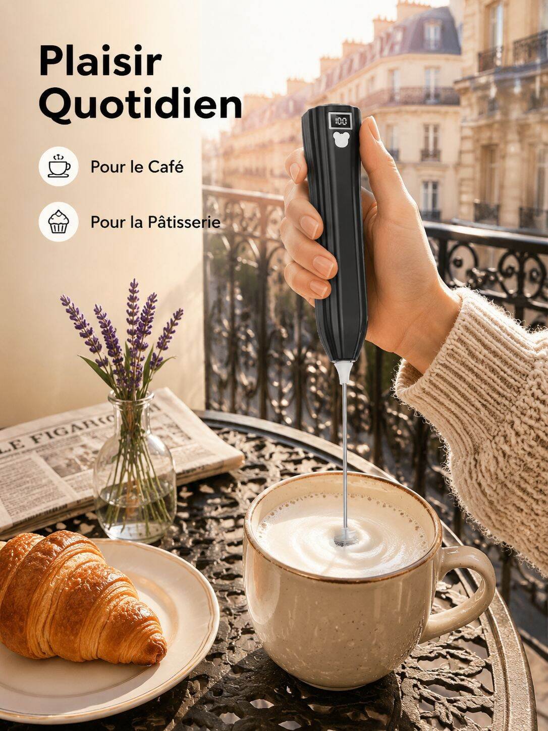 Batteur multifonction pour lait et œufs