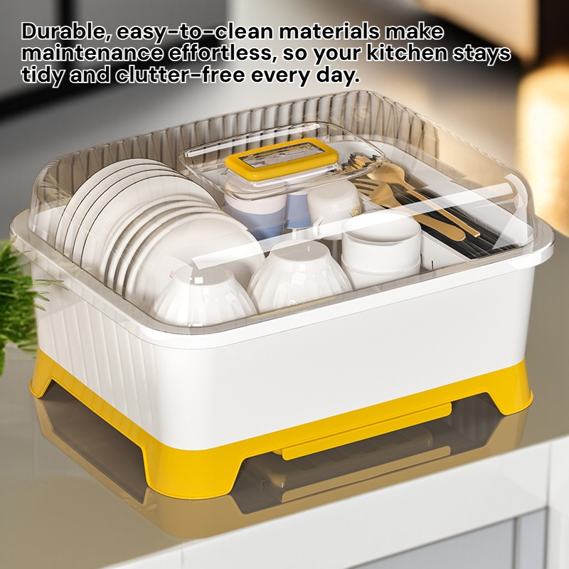 Covered Multi-Purpose Utensil Organizer Kitchen Draining Shelf