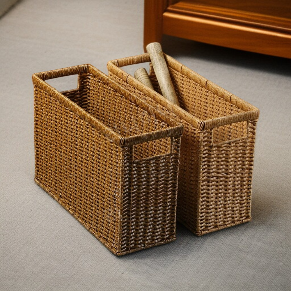 모조 라탄 세탁 바구니