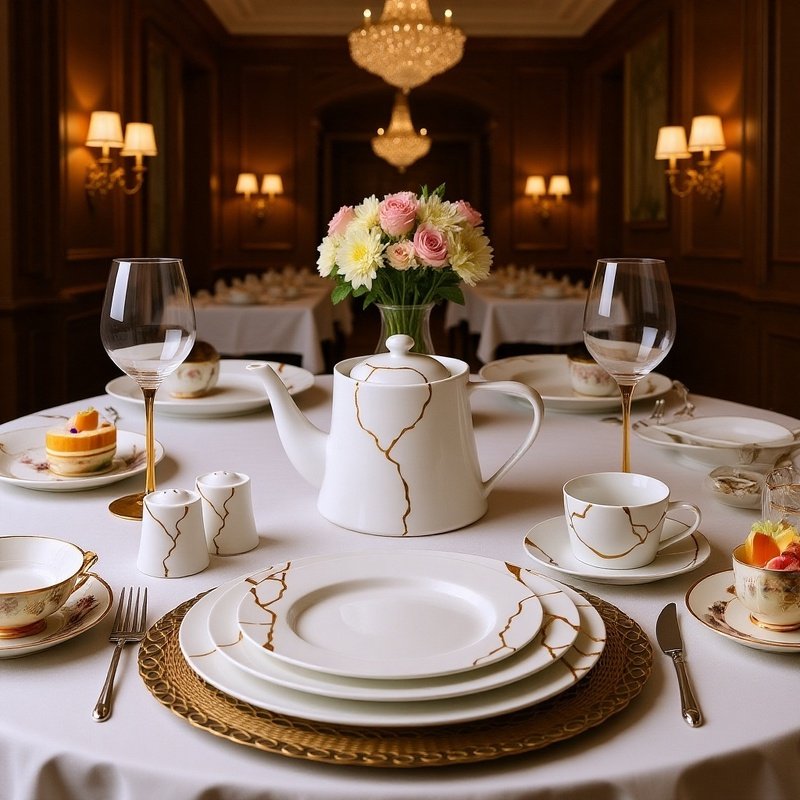 現代白色陶瓷杯碟套裝