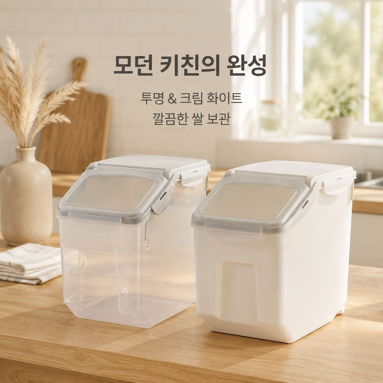 대용량 두꺼운 밀가루 보관통