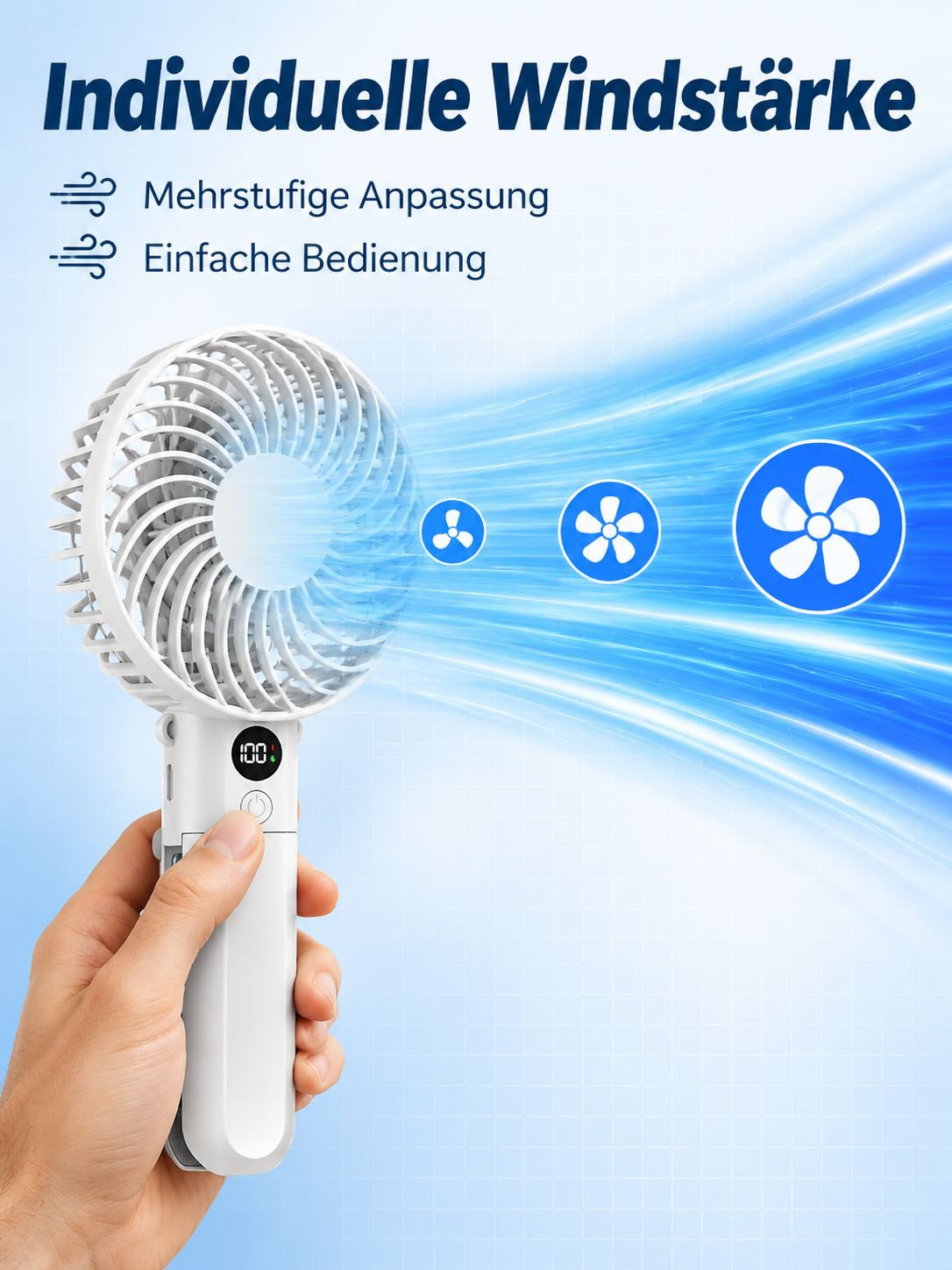 Leichter und kompakter Mini Ventilator für unterwegs