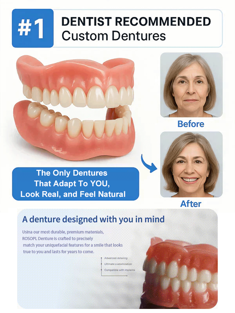 100% Realistic and Comfortable Dentures | Painless, No Glue Required丨Unisex