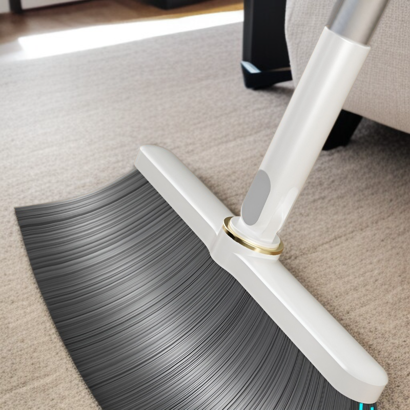 完璧な家庭用ほうきちりとりセット 太くなった長い柄の柔らかい毛の多機能掃除用具