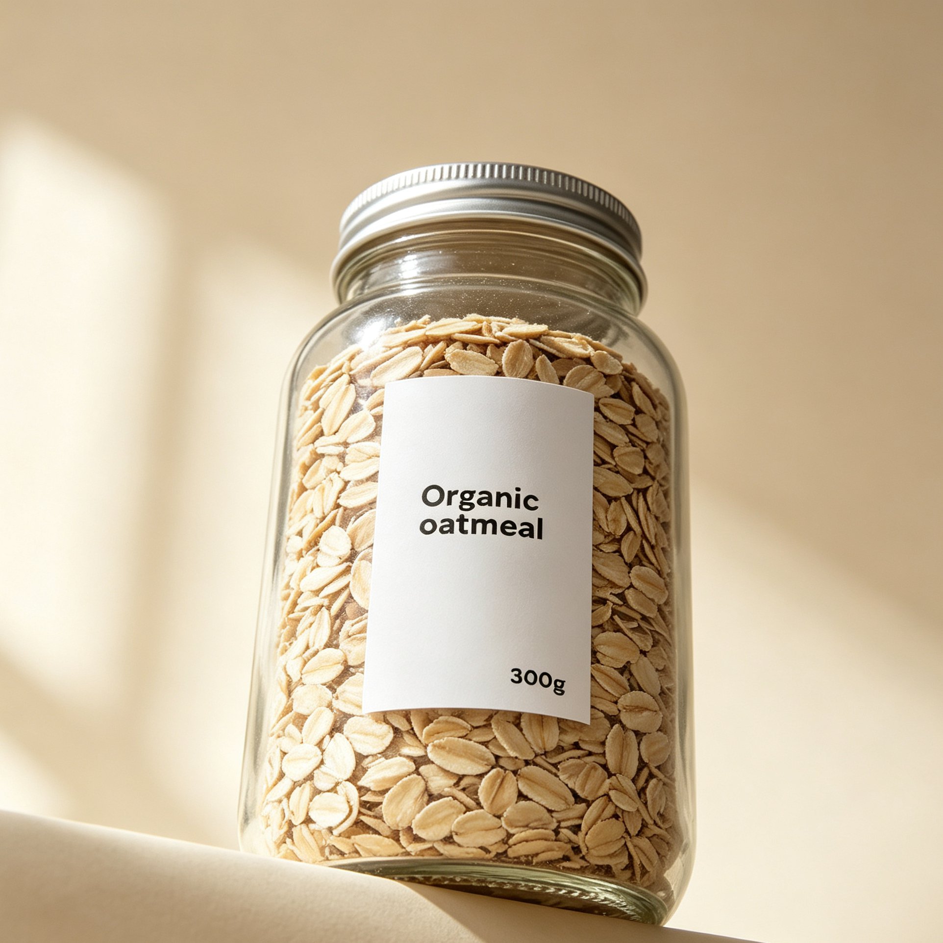 Close-up of crunchy organic cereal flakes