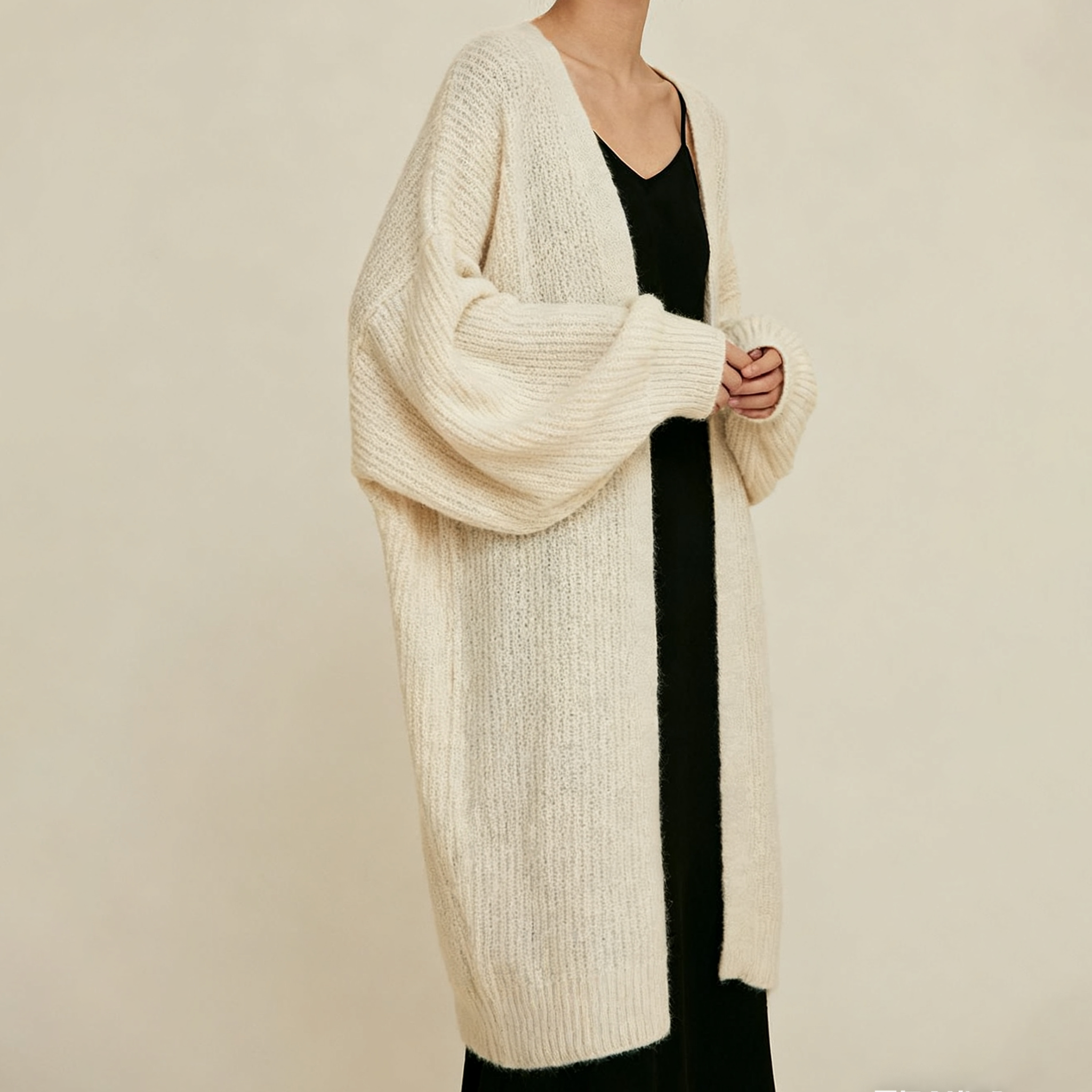 긴 스웨터 코트