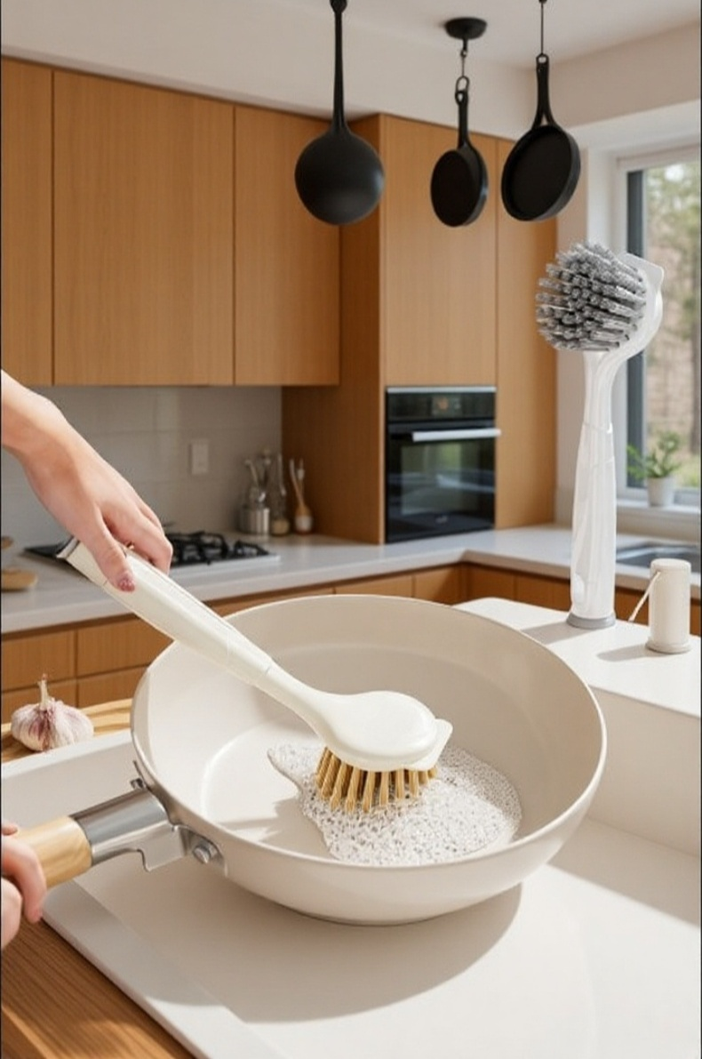 Cleaning keyboard with multifunctional 3-in-1 brush