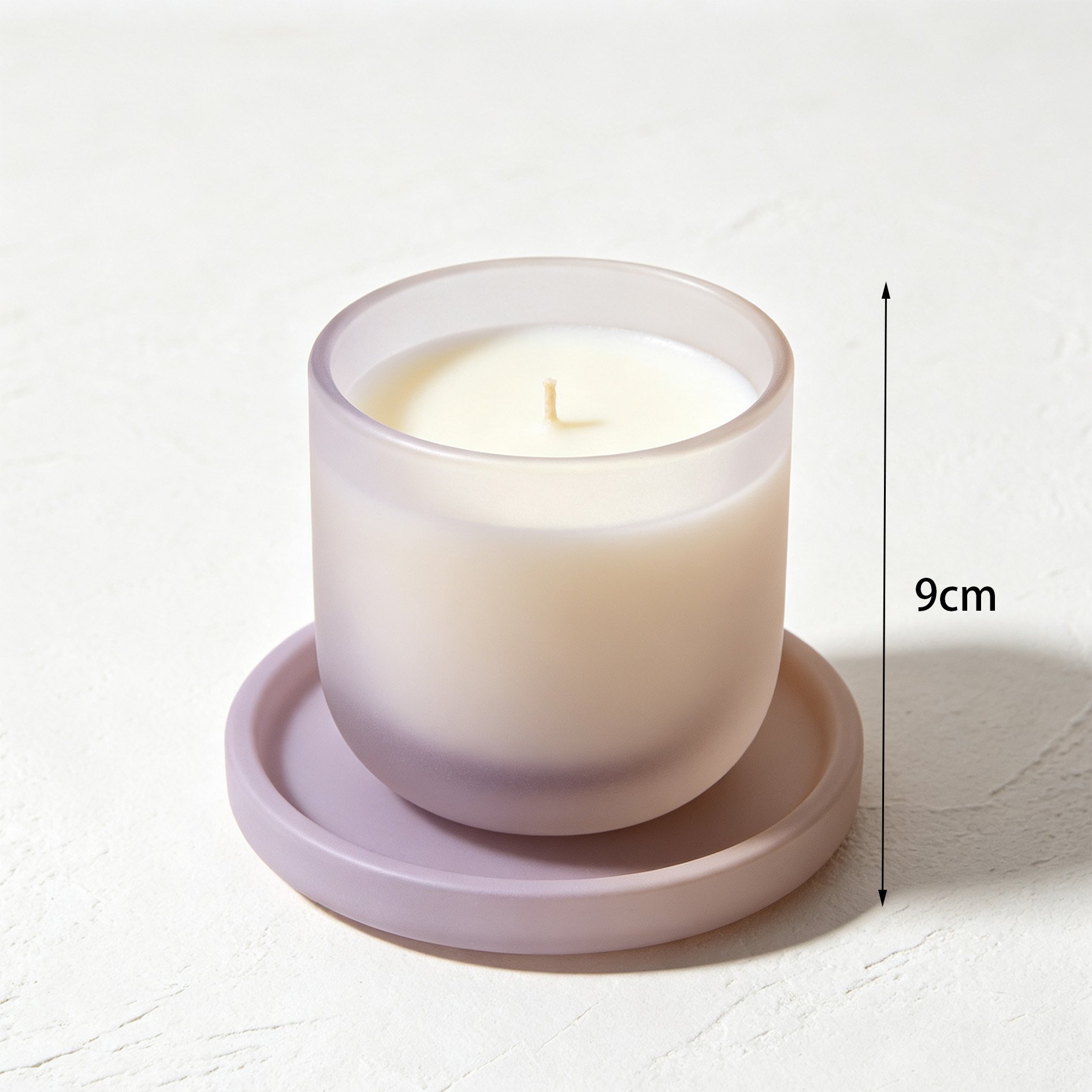 Scented candle set with stylish tray for gifting