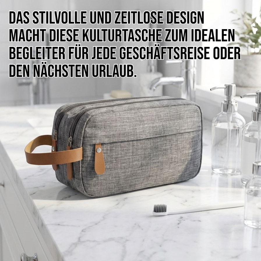 Aufbewahrungstasche für Herren Reise-Toilettenartikel Vorderansicht