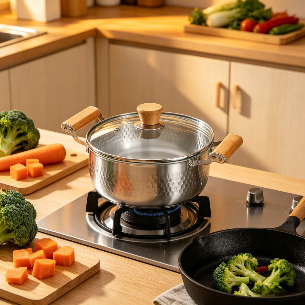 스테인리스 투명 유리 양손 미니 냄비