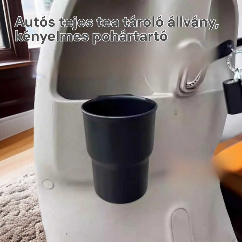 Autós tejes tea tároló állvány, kényelmes pohártartó