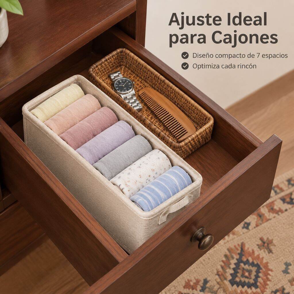 Caja organizadora de pantalones multifuncional, plegable y de tela