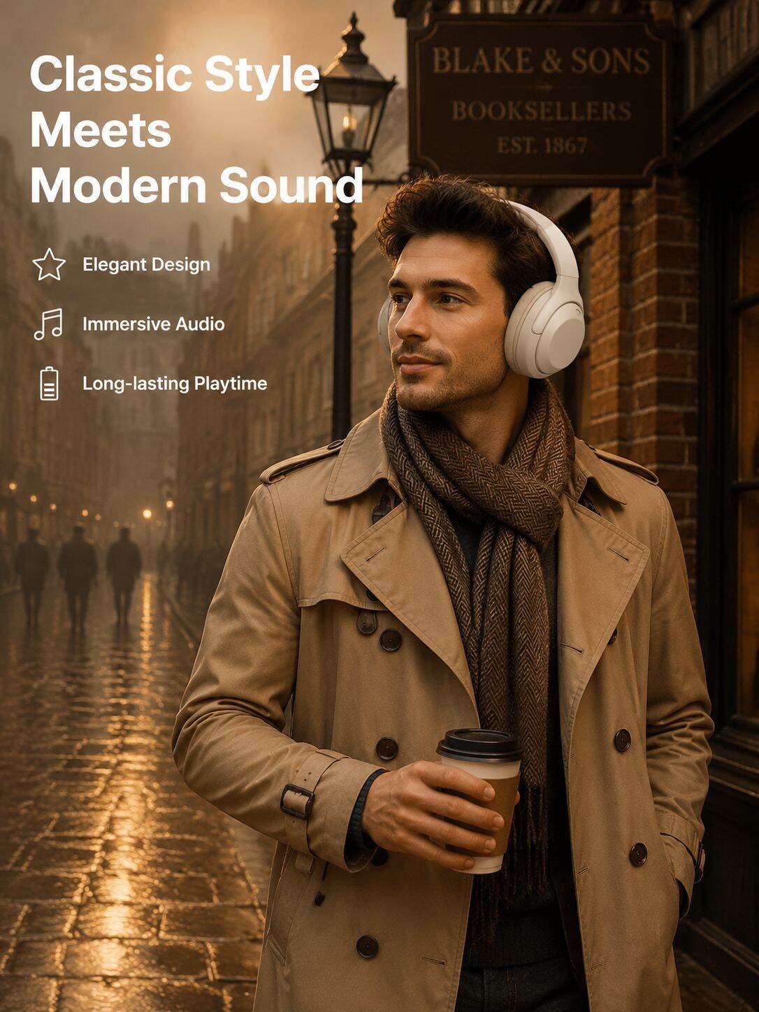 High-Quality Over-Ear Bluetooth Headphones