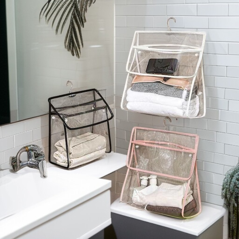 حقيبة تعليق مقاومة للماء متعددة الاستخدامات للحمام لتخزين الملابس والهاتف المحمول