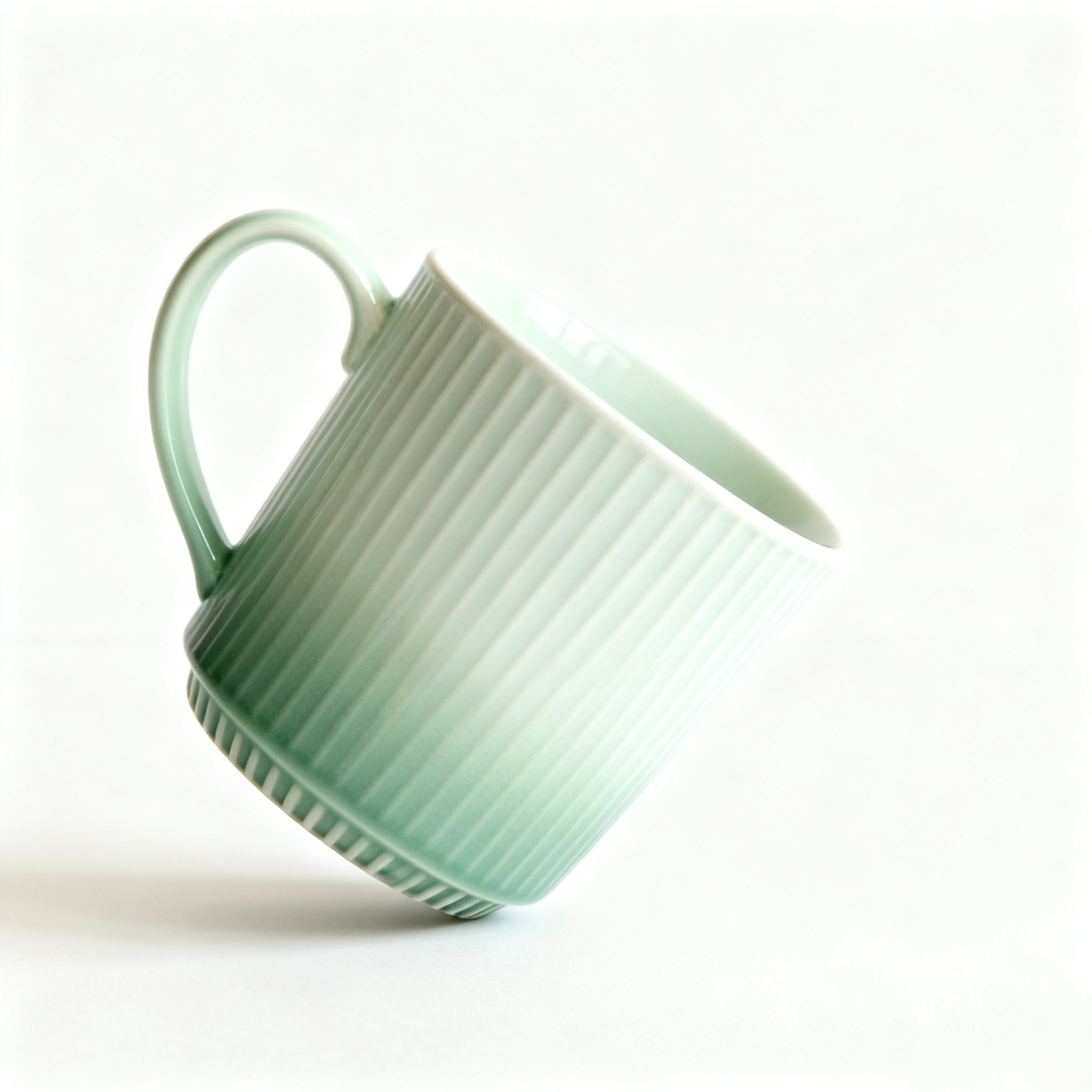 แก้วน้ำแฟชั่นสีเขียว ดีไซน์ทันสมัย