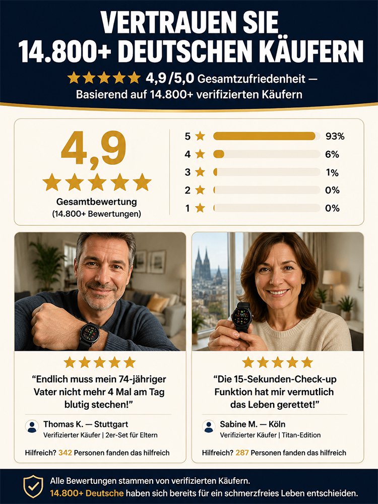 Schluss mit dem schmerzhaften Stechen: Intelligente Sportuhr zur Überwachung von Blutzucker und Blut