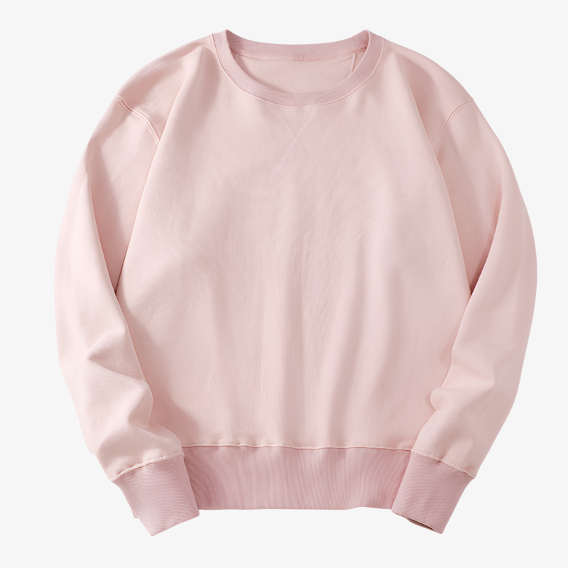 新しい秋のスタイルのルーズフィットヘビーウェイト360g 100%コットンクルーネック長袖無地ベーシックスウェットシャツ