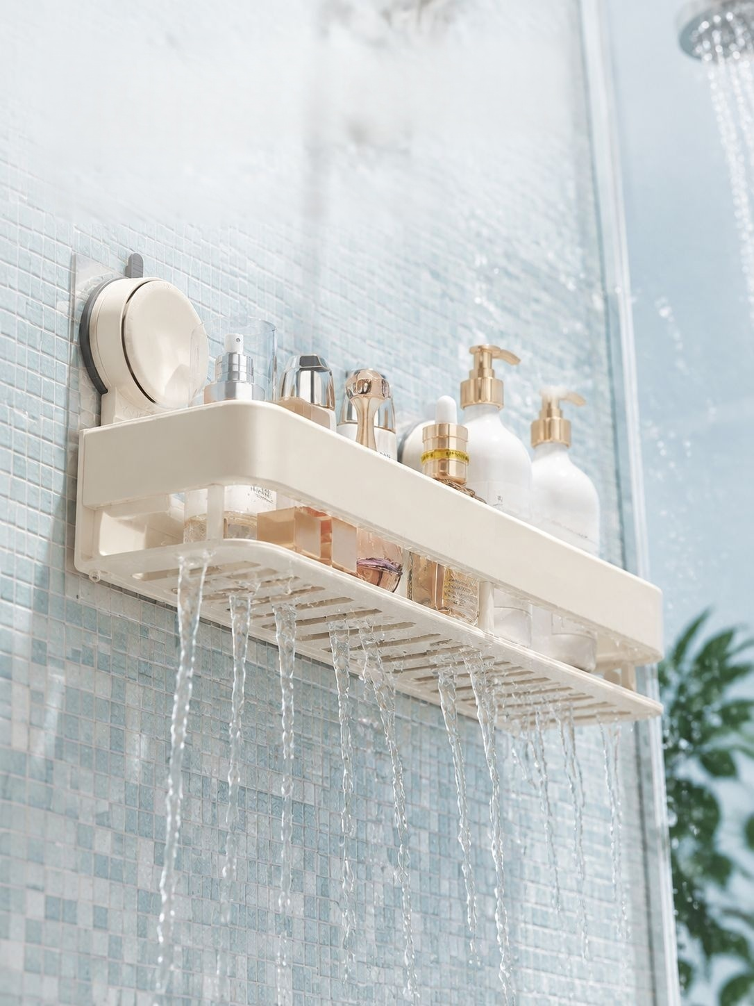Estante de baño para lavabo, instalación sin perforar