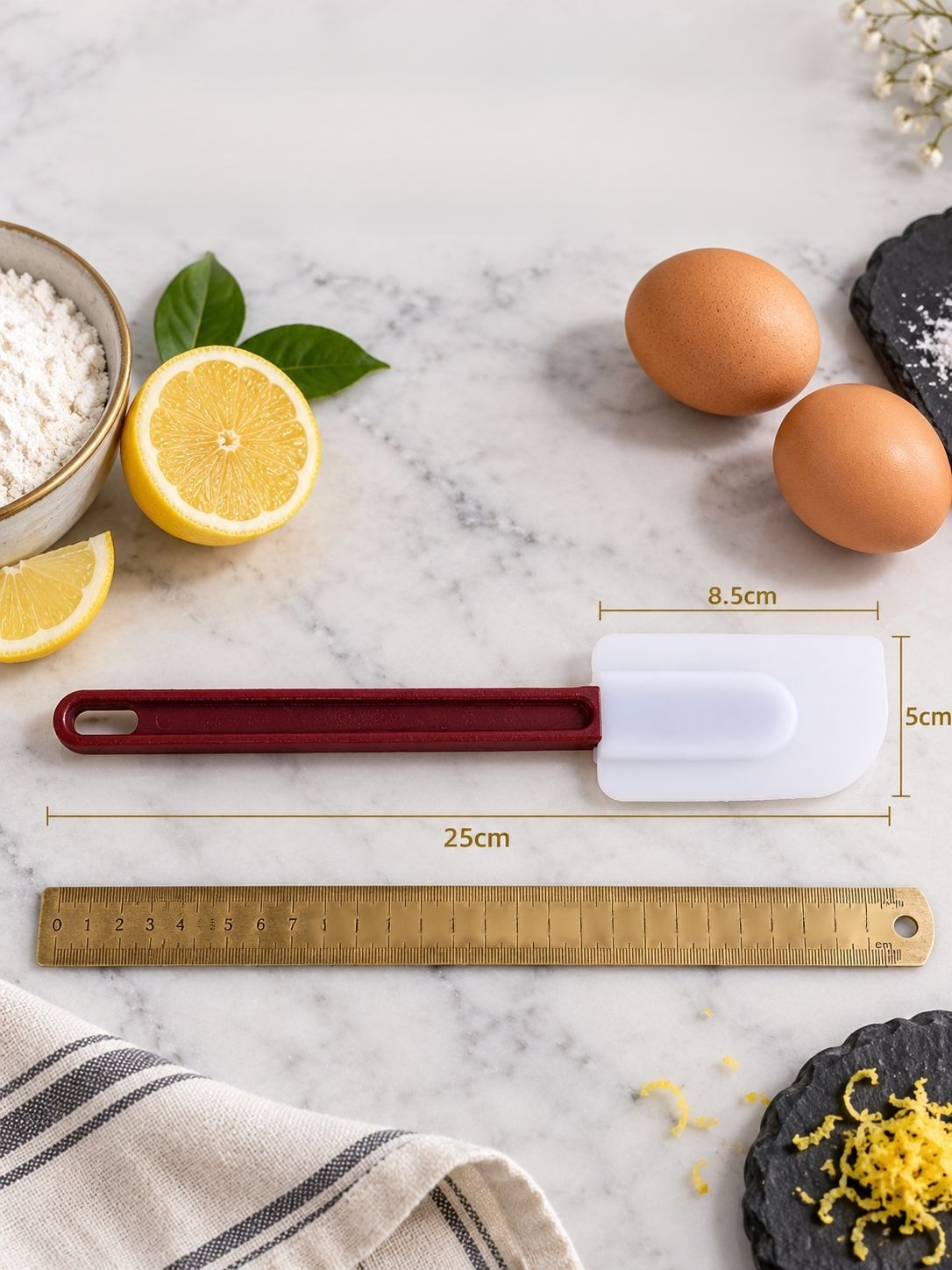 Spatules en silicone pour mélanger les ingrédients d’un gâteau