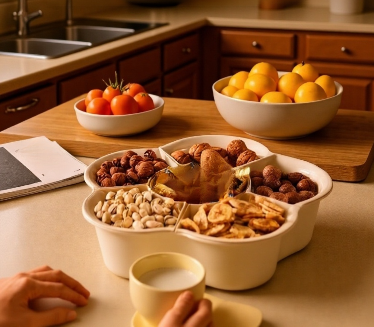 Bandeja multifuncional para preparación de recetas
