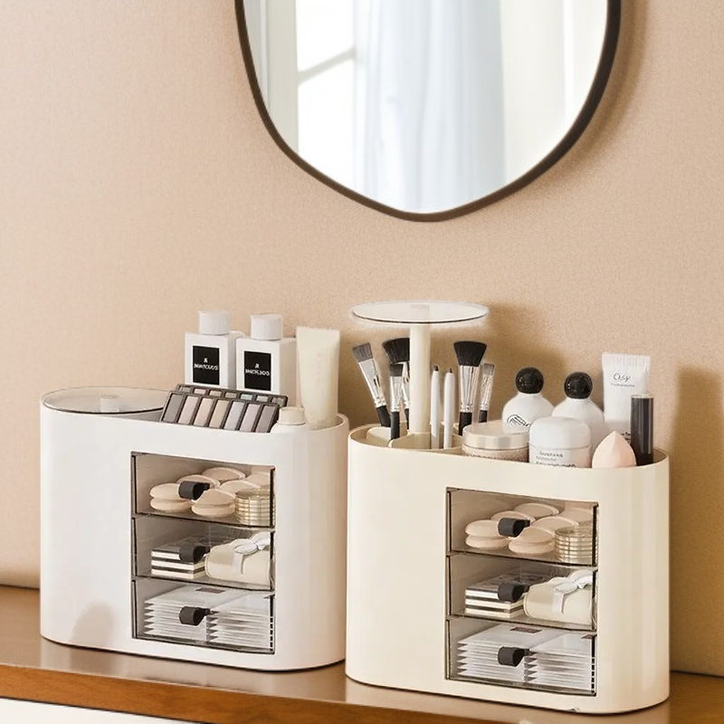 Household Large Capacity Cosmetic Organizer Multi-functional Brush Storage Cylinder