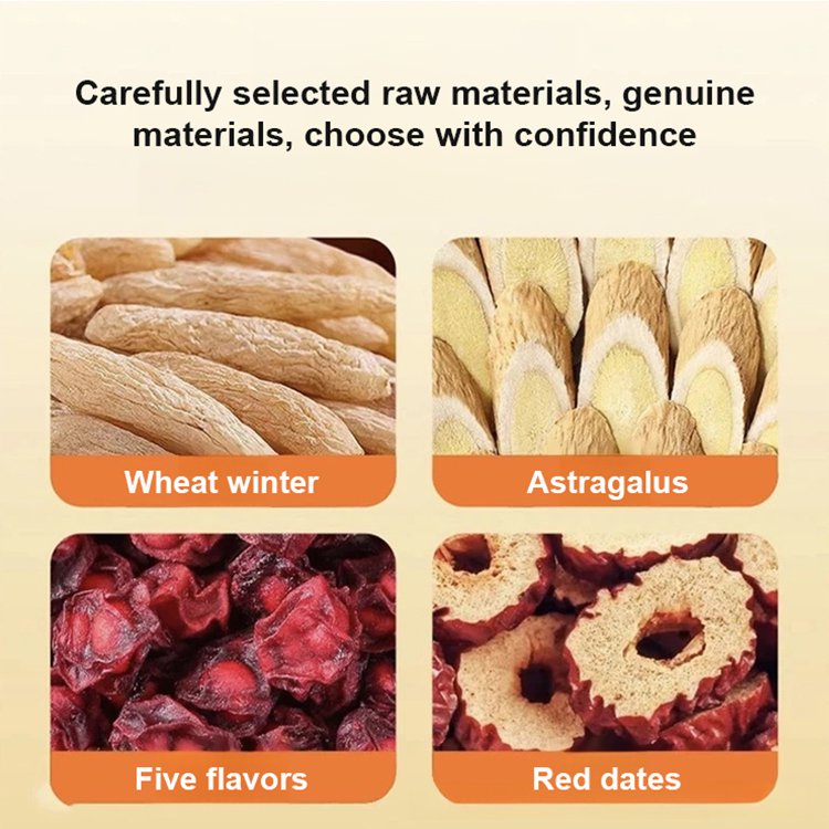 Antiperspirant and spleen-strengthening Schisandra chinensis, Astragalus and Ophiopogon japonicus he