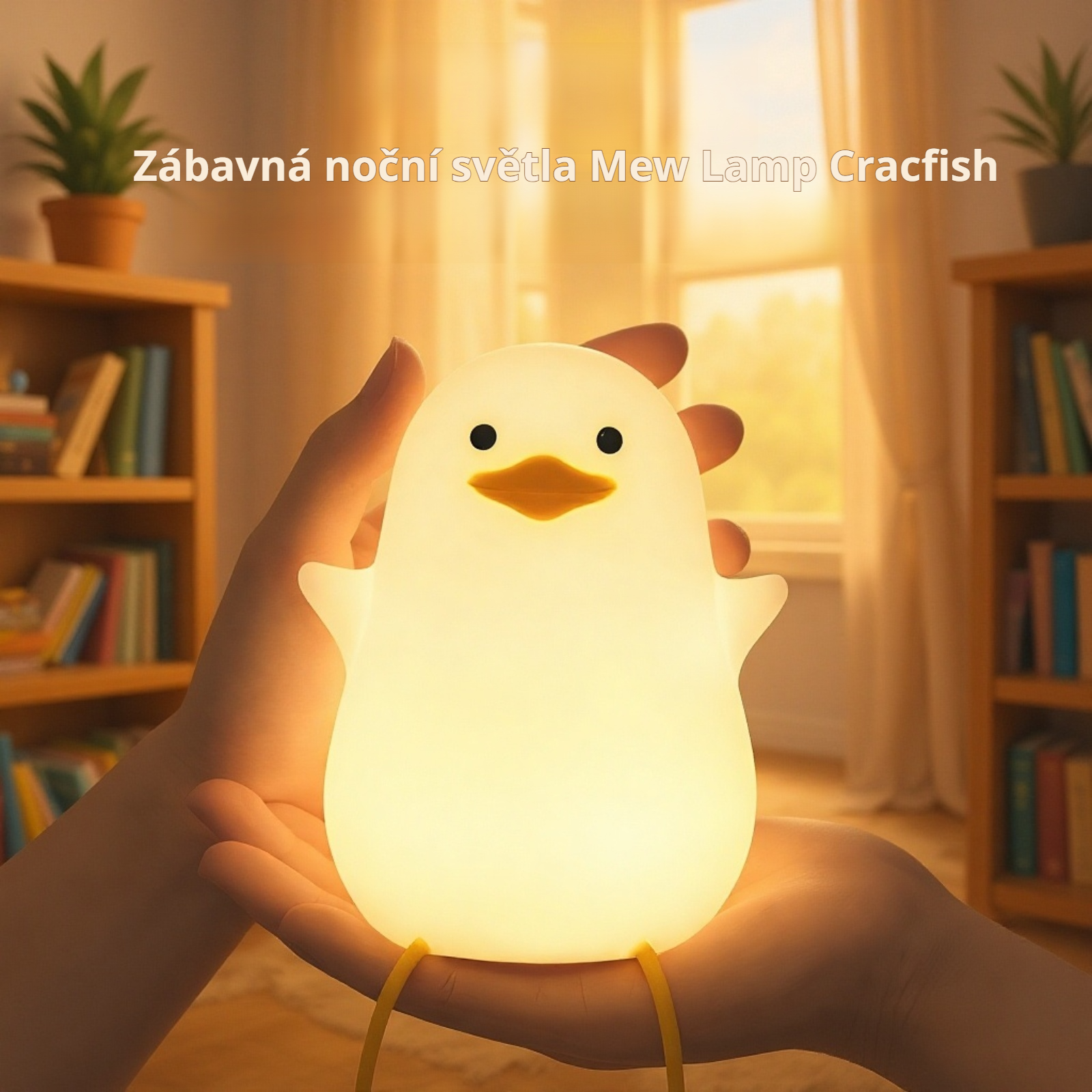  Silikonová pat lampička k posteli, roztomilé kachňátko, noční světlo