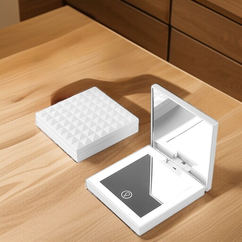 데스크탑 접을 수 있는 휴대용 LED 화장경