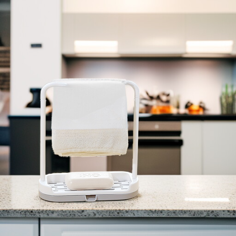 주방 싱크대 다용도 수납 선반 행주 수건걸이 물빠짐 선반