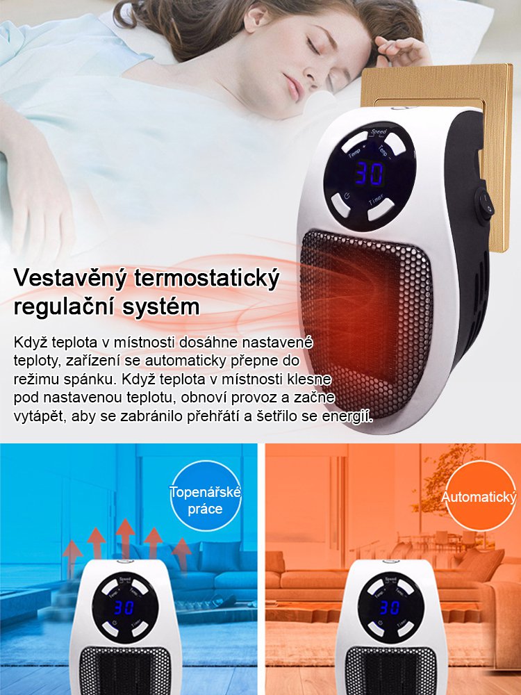 Za 7 dní spotřebuje jen 1 kWh【Teplovzdušný ventilátor, který zahřeje za 3 sekundy】