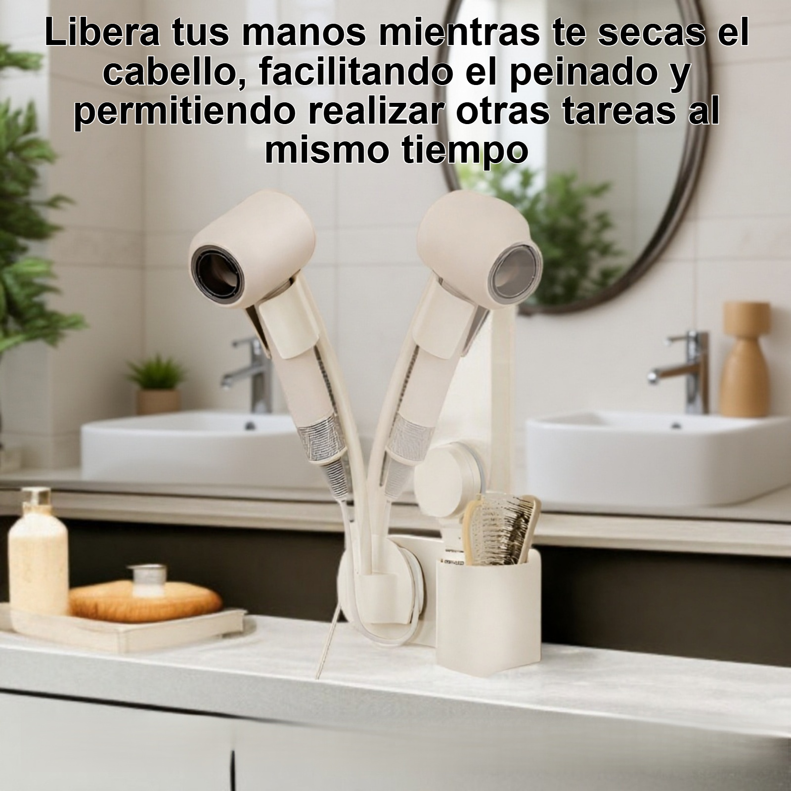 Soporte para secador de pelo manos libres