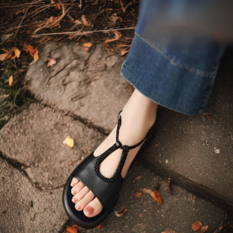 여하 아웃도어 통풍 통굽 로마 샌들 비치 샌들 오리지널 소프트 바닥 캐주얼 빈티지 로마 샌들